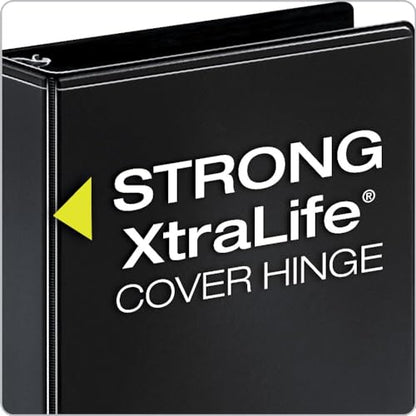 Cardinal 3 Ring Binder, 5/8 Inch Performer ClearVue Binder, Round Rings, 125-Sheet Capacity, Customizable ClearVue Covers, PVC-Free, Black (67125) - color: Black, size: 5/8-Inch