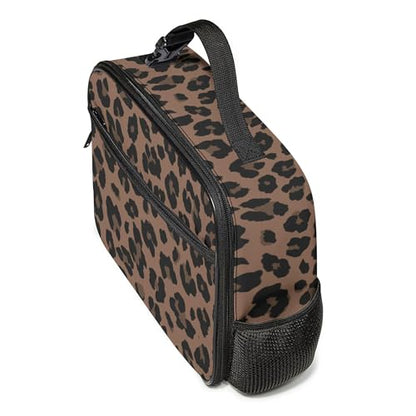 WOBAGMEN Leopard Lunch Box for Kids, Cute Insulated Lunch Bag for Boys Girls,Waterproof Lunch Box with Water Bottle Holder for Teens Adults Picnic Travel Back to School (Brown Leopard) - color: Brown Leopard