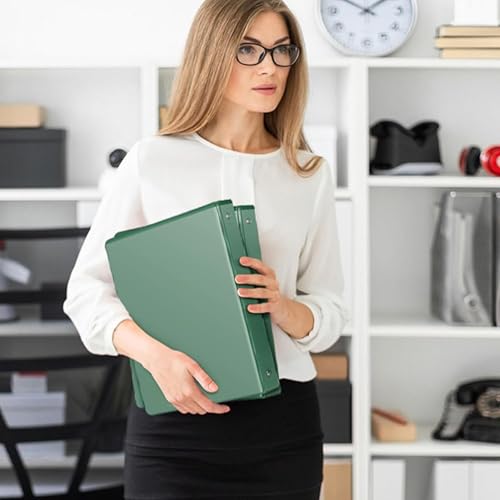 Trail Maker 1 inch Binders (50 Pack), 3 Ring Hardcover Binders in Bulk with Clear View Cover, Pockets for Classroom, Office, Portfolios | Bulk School, Teacher, Office Supplies (Green Only Pack) - color: Green Only Pack