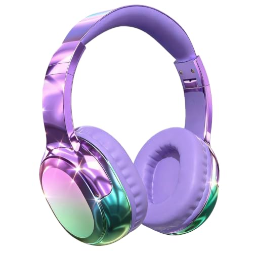Joysico Wired and Wireless Headphones Over Ear for Kids Teen Girls Women | 85/94dB Volume Limit, Bluetooth 6.0, Mic, 60H Playtime, Foldable, Aux Cord for School Travel, Headset for iPhone iPad Tablets