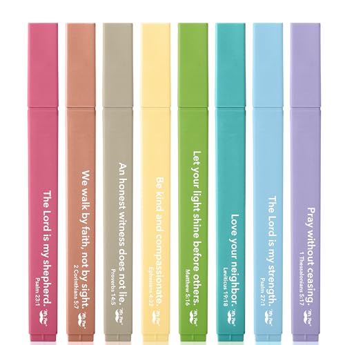 Mr. Pen- Bible Highlighters with Color-Coding System, 8 Pack | Soft Chisel Tip, Aesthetic Highlighters Assorted Colors - color: Pastel, size: 8 Pack