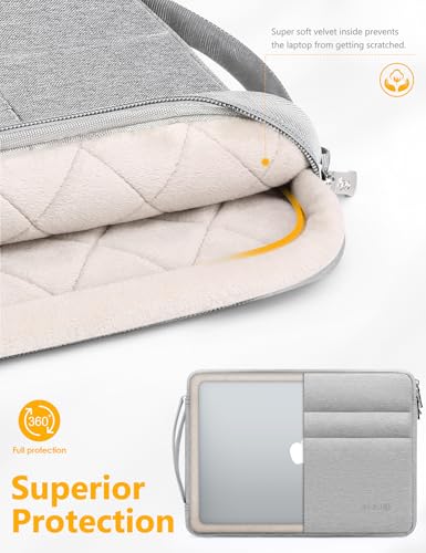 HYZUO 13 Inch Laptop Case Sleeve Bag for MacBook Air 13 M5 A3449 M4 M3 M2 M1 2026-2018, 13" MacBook Neo 2026 A3404, MacBook Pro 13 M2 M1 2026-2016, iPad Air/Pro 13, Surface Pro, XPS 13, Light Gray - color: Light Grey, size: 13 Inch