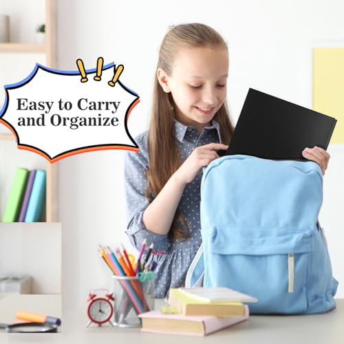 60-Pack Plastic Folders with Pockets and Prongs,2-Pocket Folders with 3 Fasteners, Poly Folders Holds 8-1/2" x 11" Paper for School/Office/Home, Black - color: Smooth Black, size: 60-Pack
