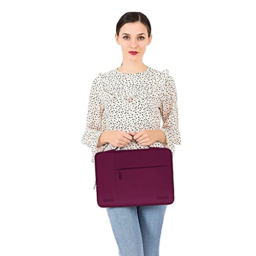 MOSISO Laptop Case 13.3 inch, 13-13.3 inch Laptop Sleeve with Handle Compatible with MacBook Air/Pro 13/Pro 14 M5 M4 M3 M2 M1,HP Dell ASUS Lenovo, Polyester Multifunctional Computer Bag, Burgundy - color: Burgundy, size: 13.3 inch