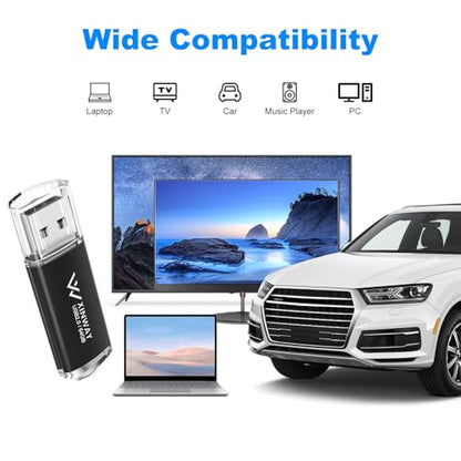 64GB USB 2.0 Flash Drives Thumb Drives Memory Stick Jump Drive Zip Drive, 5 Pack Mixed Colors: Black Blue Green Gold Purple - color: 64GB - Black Blue Green Gold Purple