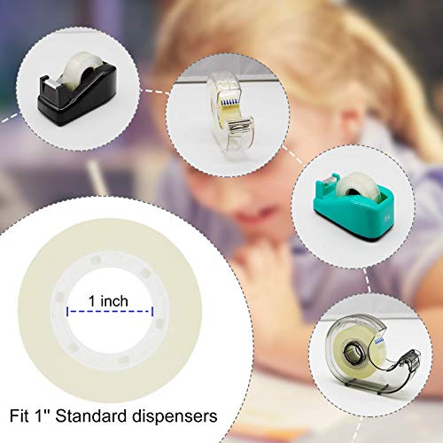 OWLKELA 12 Rolls Transparent Tape Refills, Clear Tape, All-Purpose Transparent Glossy Tape for Office, Home, School | All-Purpose, Transparent Glossy Tape, Ideal for Office, Home and School - size: 12 Pcs