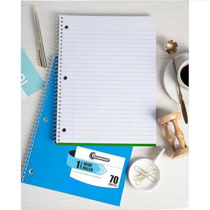 Rosmonde 1000 Packs (Pallet) 1 Subject Spiral Notebook Bulk, Wide Ruled | Pallet of Notebooks, 70 Sheets (140 pages), 8 x 10-1/2", Bulk Spiral Notebooks for School & Office, 4-7 Days Transit - size: 1000 Pack | Express Pallet