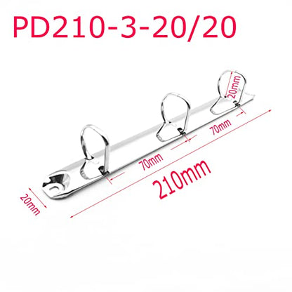 Shuokecrafts 5pcs A5 Size Half Letter Notebook Ring Binder Mechanism, 3 D-Rings, 20mm Inner Height, 20mm Base Width,Replacement Kit - size: 20mm