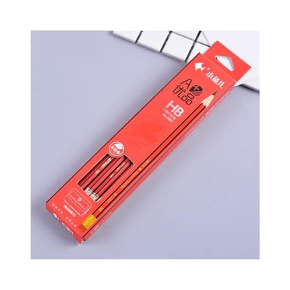 SagaSave 12 Pcs Multipurpose HB Pencils with Metal Sharpener Soft Hold for Painting Sketching Classroom Office (Red)