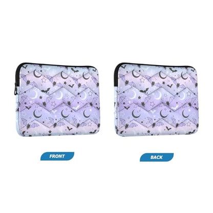Cute Laptop Sleeve 13 inch Purple Bat Moon Laptop Bag 14 inch Waterproof Computer Bag for Women Laptop Accessories Computer Cover Bag for Tablet Men, A06D24018 - color: Purple Bat Moon