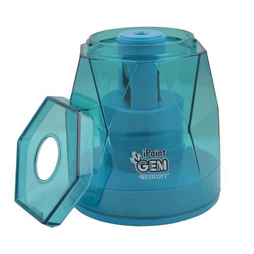 Westcott iPoint® GEM Battery Pencil Sharpener, Blue (00529) - color: Blue