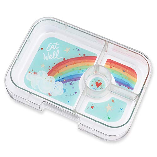 Yumbox Panino Leakproof Bento Lunch Box, Power Pink Rainbow | Sanwich Friendly Tray - color: Power Pink