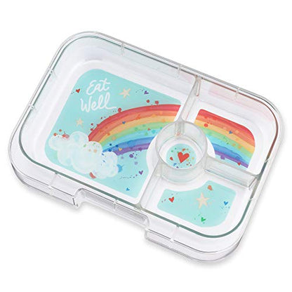 Yumbox Panino Leakproof Bento Lunch Box, Power Pink Rainbow | Sanwich Friendly Tray - color: Power Pink