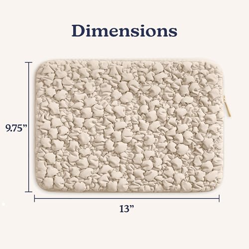 Vandel Puffy Laptop Sleeve Case, 13-14 inch Laptop Sleeve Bag Case 13.3 Inch, Compatible with MacBook Air/Pro 13/Pro 14/iPad Pro 12.9, HP Dell ASUS Computer Bag Cover, Sand Crunch - color: g. Sand Crunch