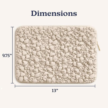 Vandel Puffy Laptop Sleeve Case, 13-14 inch Laptop Sleeve Bag Case 13.3 Inch, Compatible with MacBook Air/Pro 13/Pro 14/iPad Pro 12.9, HP Dell ASUS Computer Bag Cover, Sand Crunch - color: g. Sand Crunch