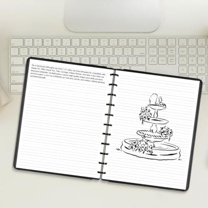 Letter Size Discbound Refill Paper, 11 Disc Paper Refill for Note-Taking System Discbound Planner, 100Sheets / 200Pages Discbound Paper, 100gsm, White, 8.5'' x 11'' - size: 100 Sheets, style: 11-Disc/Letter Size