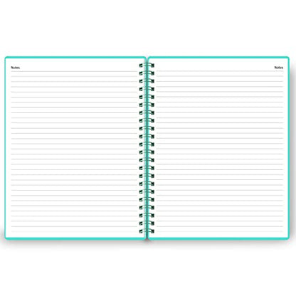 Undated Daily Planner - Undated Planner with Hourly Schedules, Action Items and Follow-up, A4 Daily Organizer Notebook to Increase Productivity, Appointment Book for Time Management, 8.5 × 11 Inch - color: Turquoise
