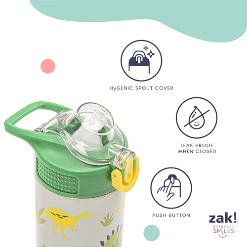 Zak Designs KPop Demon Hunters Sage Kids Water Bottle For School or Travel, 19oz Stainless Steel Water Bottle With Straw, Handle, and Leak-Proof, Pop-Up Spout Cover (Rumi, Mira, Zoey) - color: KPop Demon Hunters (Rumi, Mira, Zoey)