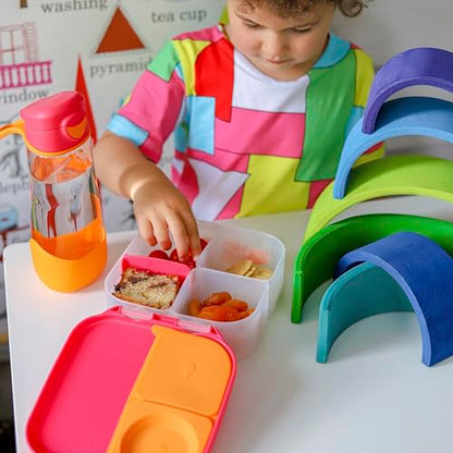 b.box Lunch Box Kids 2-pack, Mini Lunch Box + Snack Containers for Kids | 4.25 + 1.75 Cup Bento Box for Kids, Snack Box, Lunch Containers, Leak Proof, Dishwasher Safe, BPA Free, PFAS Free, Ages 4m+ - color: Strawberry Shake