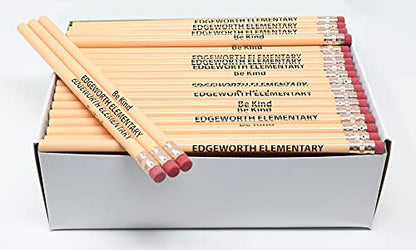 Pencil Guy Promotional Personalized Imprinted Cream Round Pencils | 144 to a box, 19 color(s) to choose from - color: Cream, size: 1 Count (Pack of 144)
