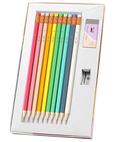 Mr. Pen- Pencils #2 HB, 10 Pack, Black Lead, Vibrant Wooden Barrels | Pencils Set for Gift