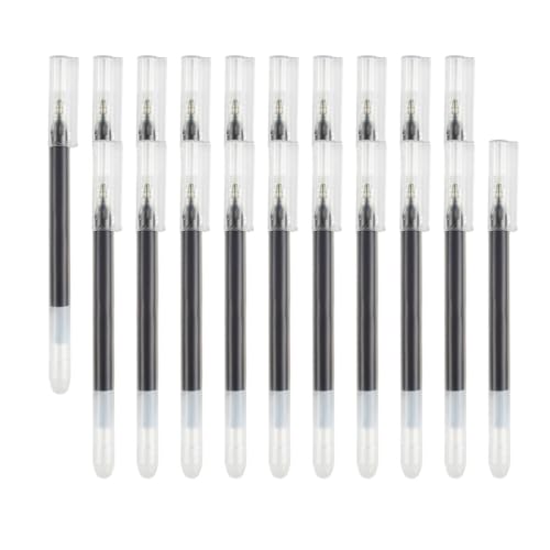 Volcanics Black Erasable Gel Ink Pens 20 Pack – Smooth Writing Heat Erasable Gel Pens with Cap, No Refill Needed, No Smudge, Ideal for School, Office, Journaling, Sketching, Note Taking - color: Black