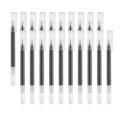 Volcanics Black Erasable Gel Ink Pens 20 Pack – Smooth Writing Heat Erasable Gel Pens with Cap, No Refill Needed, No Smudge, Ideal for School, Office, Journaling, Sketching, Note Taking - color: Black