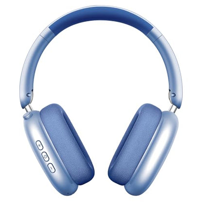 Wentronic Y01 Wireless Noise Canceling Headphones Bluetooth 5.3 Over Ear Headphones with Microphone, Hi-Res Audio, 48H Playtime, Foldable Comfortable Earpads,Compatible with iOS,Android,PC, Blue - color: Blue