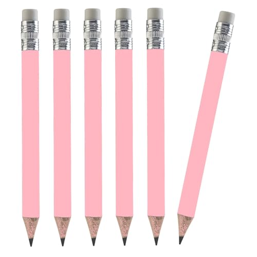 TH Golf Wood-Cased #2 Mini Pencils With Eraser, Pre-sharpened, HB Lead Bulk Box, 200 Count (Light Pink) - color: Light Pink