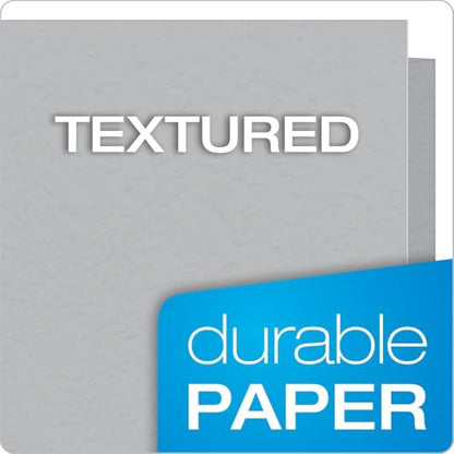 Oxford Two-Pocket Folders w/Fasteners, Gray, Letter Size, 25 per Box (57705) - color: Gray, size: 25 Count