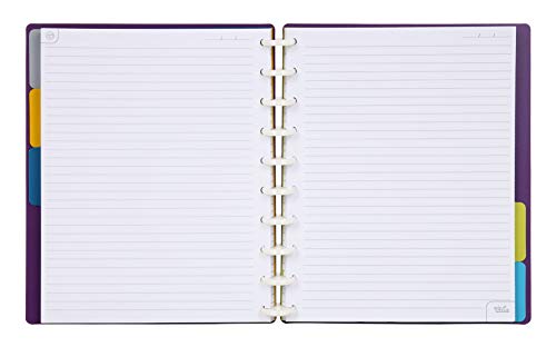 Talia Discbound Notebooks, Planner, Customizable, (Strong Purple, Midsize (7.5in x 9.75in)) - color: Strong Purple, size: Midsize (7.5in x 9.75in)