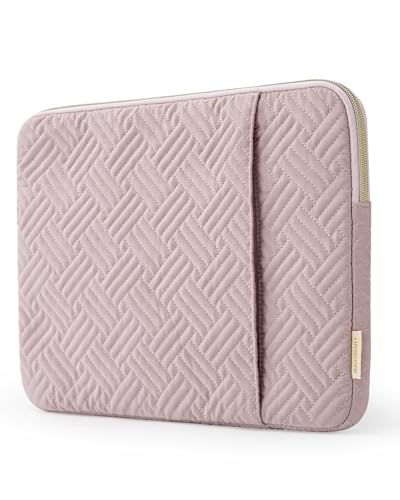 BAGSMART Laptop Sleeve Bag Compatible with MacBook Air/Pro, 13-13.3 inch Notebook, Compatible with MacBook Pro 14 Inch, MacBook Air M2 Sleeve 13 Inch, Repellent Protective Case with Pocket, Pink - color: Baby Pink, size: 13-13.3 Inch