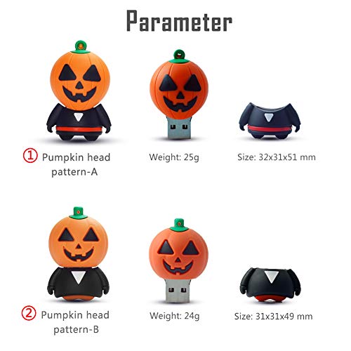 16GB USB Flash Drive 5 Pcs Halloween Pattern, BorlterClamp Memory Stick Thumb Drive, for Family and Friends - color: Halloween Pattern 16GB*5