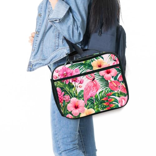 Flamingo Lunch Box Insulated Reusable Lunch Bag Tote Cooler for Women Men Boy Girl School Work Office Picnic - color: Flamingo