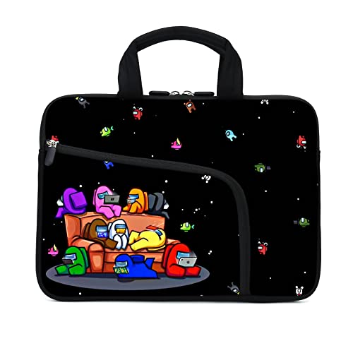 Laptop Sleeves 14 15 15.4 15.6 Chromebook Case Notebook Sleeve PC Messenger Bag Tablet Case Neoprene Handle Sleeve for Men Women, Two Pockets (Games) - color: Games