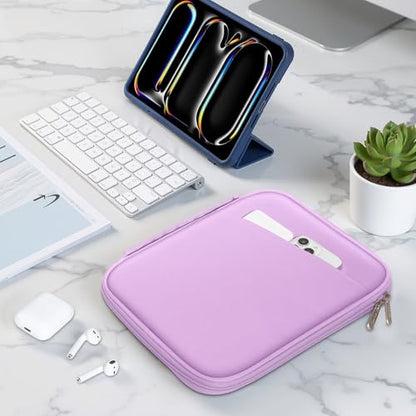 MoKo 9-11 Inch Padded Tablet Sleeve Protective Carrying Case for 11" iPad Air M4 2026, iPad A16/Pro 11 M5, i-Pad 10th/Air 5/4th 10.9, iPad9/8. 10.2, Tab S8/S9 11, Tablet Bag with Handle, Lilac - color: Lilac, size: 9-11 Inch