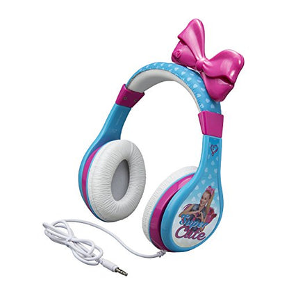 eKids JoJo Siwa Headphones for Kids, Volume Limited Wired Headphones with Parental Controls, Comfortable Over-Ear Headphones for School, Home, Travel, Multicolor, Model: JJ-140v8