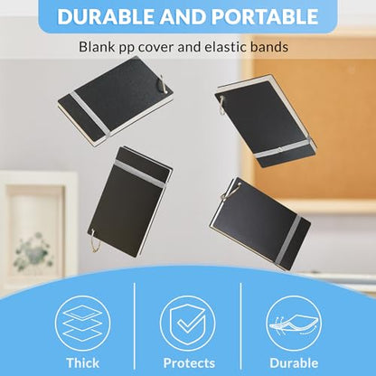 NEEWAY Heavyweight Ruled Index Cards 3x5, 200 Count Flash Cards with Rings and Cover, White Note Cards Lined for Home, Office (Black) - color: Black