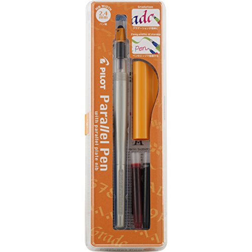 Pilot Parallel Calligraphy Pen Set, 2.4mm Nib with Black and Red Ink Cartridges (90051) - color: Red/Blue, size: 1 Count (Pack of 1), style: 2.4mm Nib