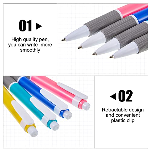 Henoyso 200 Count Retractable Ballpoint Pens Bulk, 0.7 mm Black Ink Click Pens with Colorful Barrels for Back to School Supplies, Students, Teachers, Office, Classroom, Teens, Notes, Journaling