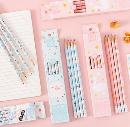 30pcs HB Art Drawing Pencils Bulk Cute Fun Novelty Wooden Writing Pencils with Erasers for Students Reward Teacher Classroom Office (Green) - color: Green