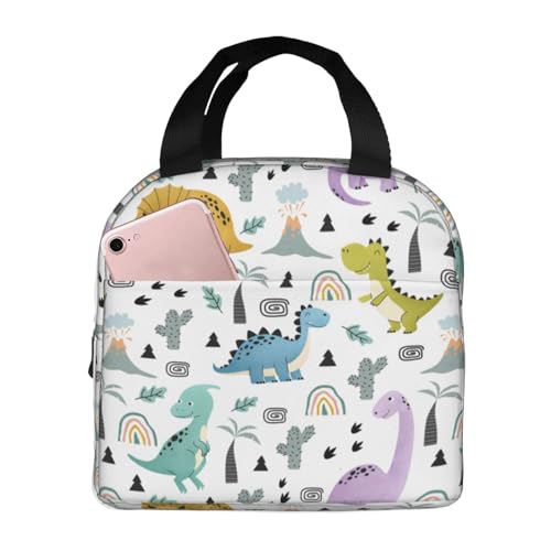 Dinosaur Lunch Bag Women Lunch Box for Women Mens Lunchbox for Work Office Picnic or Travel Cute Lunch Box Tote Bags for Gifts - color: lunch 6