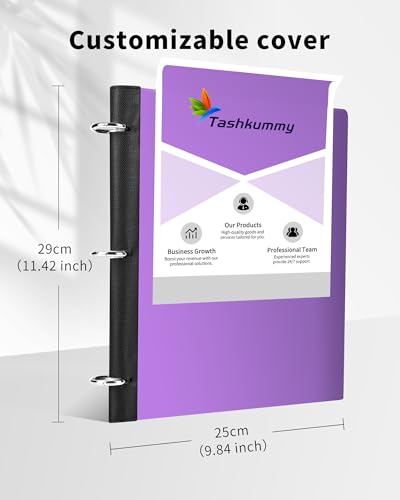 360 Degree Pivotable Binder, Upgraded 3 Ring Binder 1 inch, Flexible Binders 3 Ring, Foldable Three Ring Binders, Purple - color: Purple, style: 1 PCS Customizable Cover