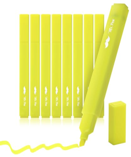 Mr. Pen- Yellow Aesthetic Bible Highlighters No Bleed Through, 8 pcs | Chisel Tip, Cute Highlighter for Journaling Supplies and School Accessories, Bible Highlighters and Pens No Bleed