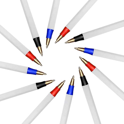 Trail maker Ballpoint Pens - 1000 Pens Bulk, Red Black Blue Ink, 0.3 mm, Wholesale School & Office Supplies 100 Packs of 10 Pens)