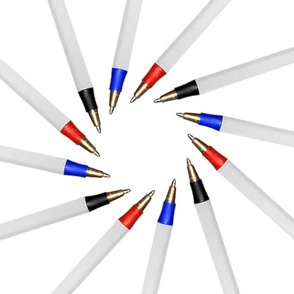 Trail maker Ballpoint Pens - 1000 Pens Bulk, Red Black Blue Ink, 0.3 mm, Wholesale School & Office Supplies 100 Packs of 10 Pens)