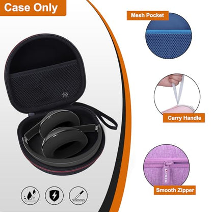 Headphone Case Compatible with BERIBES/TOZO/KVIDIO/Beats/Soundcore Anker Noise Cancelling Over-Ear Headphones, Dark Grey - color: 14.Dark Grey