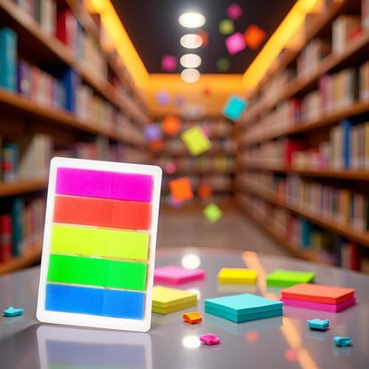 Flags Index Tabs - 5 Colors Sticky Notes Writable Labels Page, Creative Marker Bookmarks Text Highlighter Strips, Stationery Supplies for Home, School and Office 100Pcs