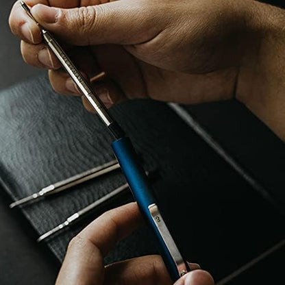 Everyman Gunmetal Grafton Gel Ink Pen Bundle | Premium 0.7mm Refillable Metal Pen with Comfortable Grip + 3 Black Refills | Smooth Writing EDC Pen Set for Office, Travel, Gifts & Daily Use - color: Gunmetal, style: Pen and Refil Set