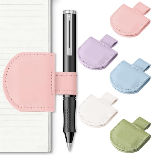 SESENSE Magnetic Pen Loop Holder Set - 5 Pcs Magnetic Pencil Holder for Notebooks, Journals, Calendars, Wide Size - color: 5 Pcs C Color Set, size: Wide Size